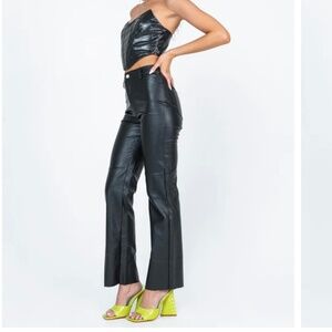 NWT Princess Polly Faux Leather Macy Pant
